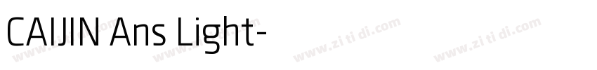 CAIJIN Ans Light字体转换